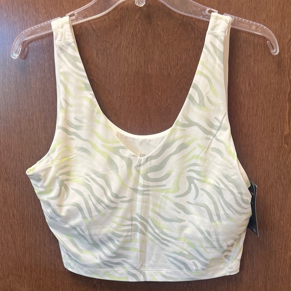 124. ID Ideology Women's Fluid Zebra Printed Cropped Tank Top, Size Large, NWT - Picture 4 of 14